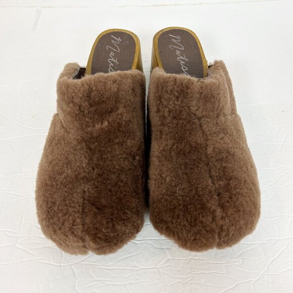 Anthro Matisse Stockholm Faux Shearling Clog Boho Fall Winter Size 6 Women's - Picture 3 of 5